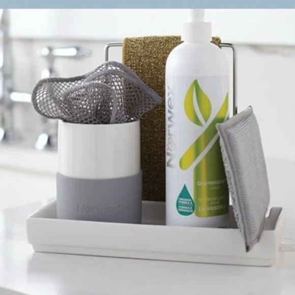 Norwex Ceramic Porcelain Sink Organizer sponge holder bathroom kitchen - Picture 4 of 4